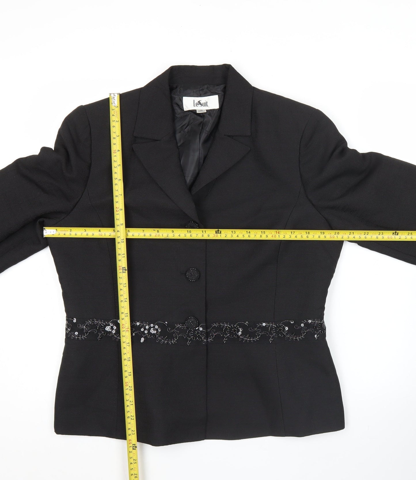 Womens UK Size 10 Le Suit Regular Black Suit Jacket