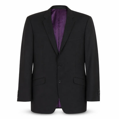 Ben Green Men Black 42R Wool Suit Jacket Classic Notch Lapel