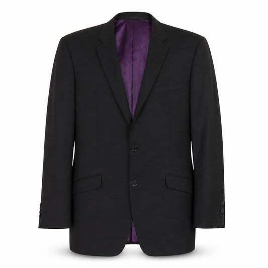 Ben Green Men Black 42R Wool Suit Jacket Classic Notch Lapel