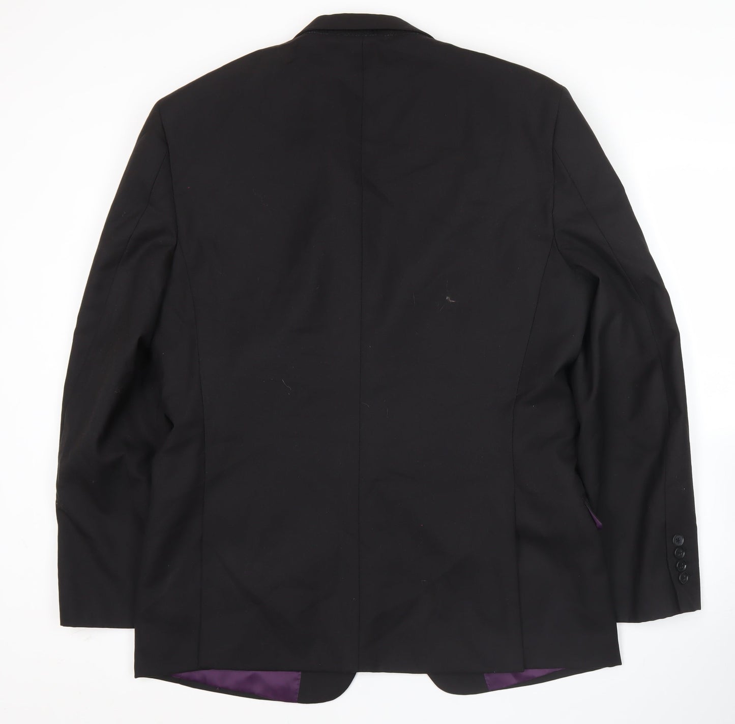 Ben Green Men Black 42R Wool Suit Jacket Classic Notch Lapel
