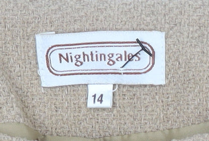 Womens UK Size 14 Nightingales Beige Basic Jacket
