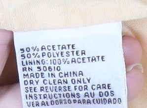 Kasper Women Beige Size 12 Embroidered Mid-Length Suit Jacket