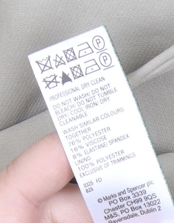 Marks and Spencer Women Beige Size 16 Short Sleeve Suit Jacket