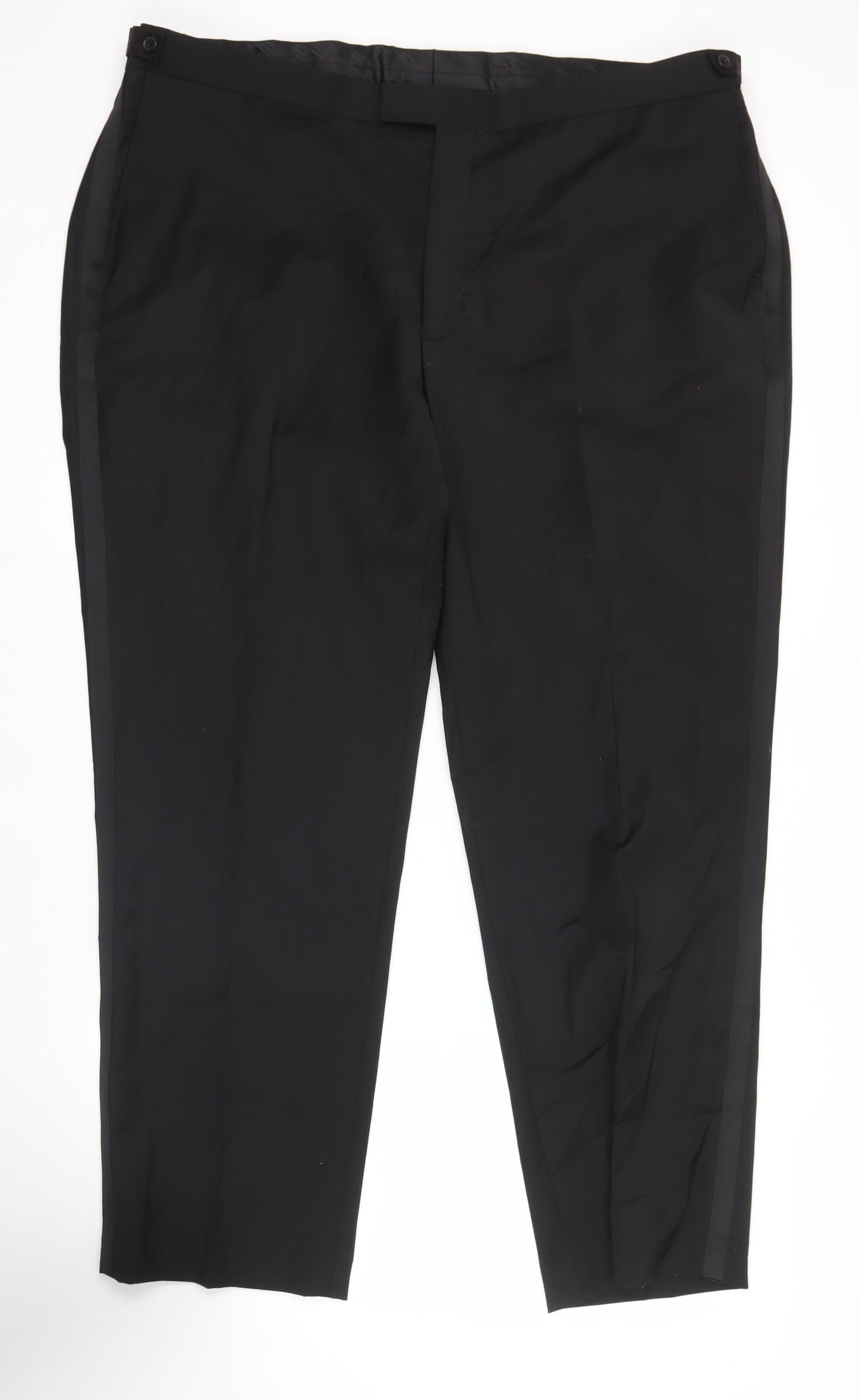 Brook Taverner Men’s Black 44W Dress Pants Wool Blend Formal Trousers
