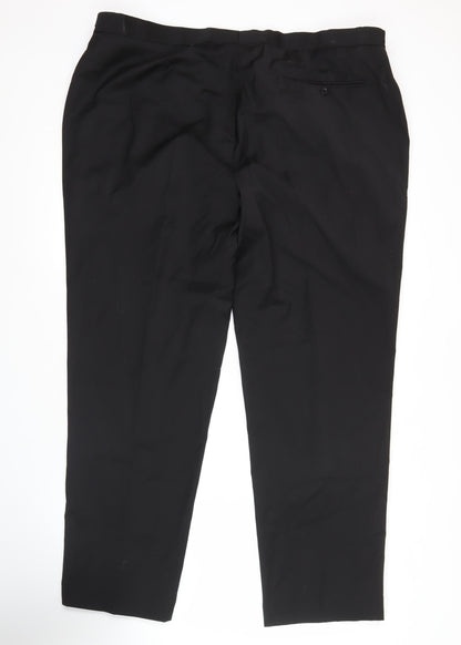 Brook Taverner Men’s Black 44W Dress Pants Wool Blend Formal Trousers