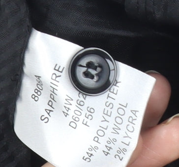 Brook Taverner Men’s Black 44W Dress Pants Wool Blend Formal Trousers