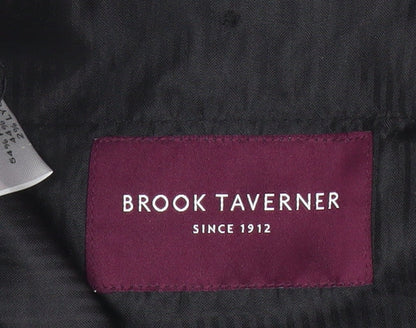 Brook Taverner Men’s Black 44W Dress Pants Wool Blend Formal Trousers