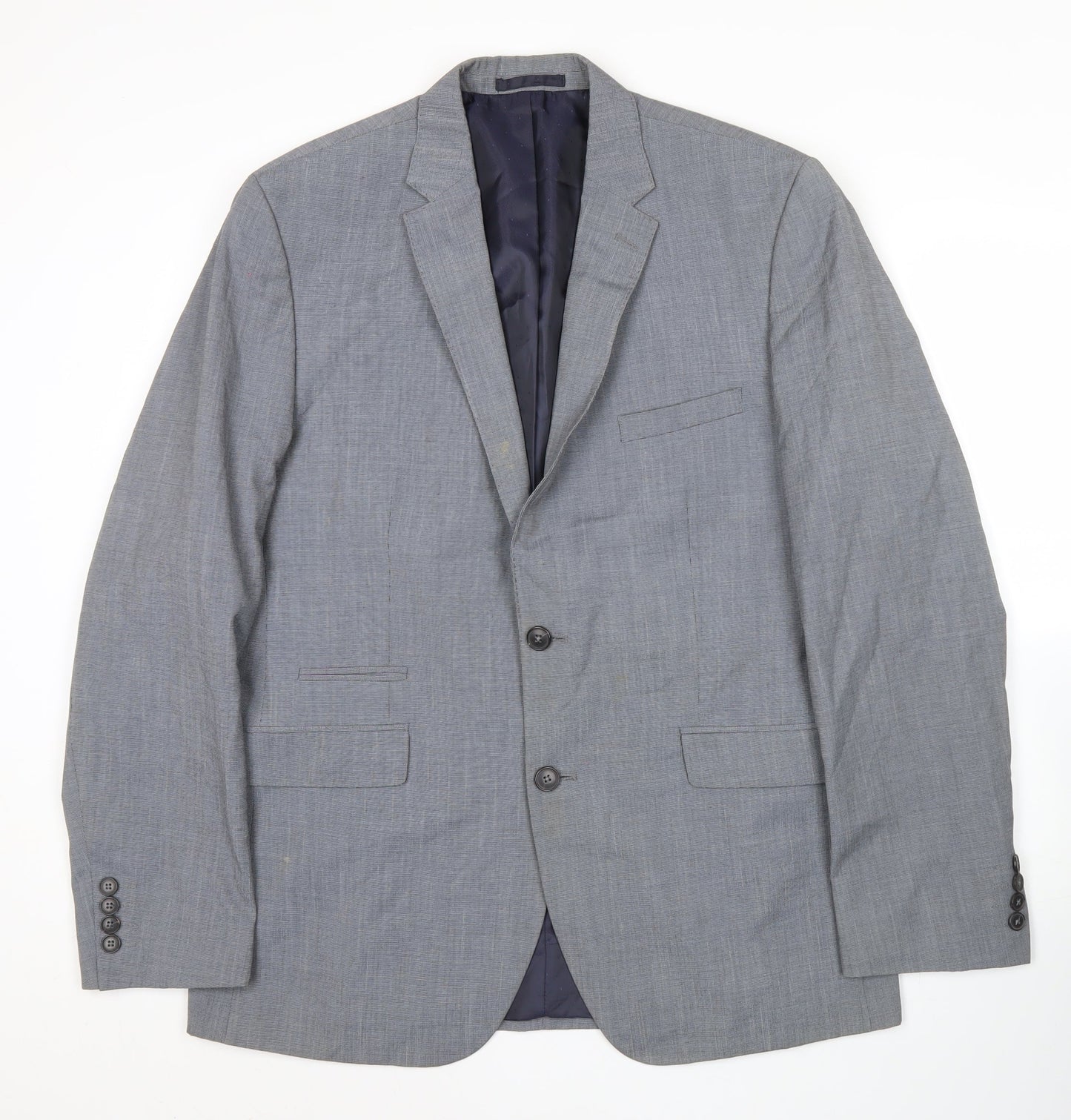 Mens UK Size 42 Burton Menswear Regular Grey Suit Jacket
