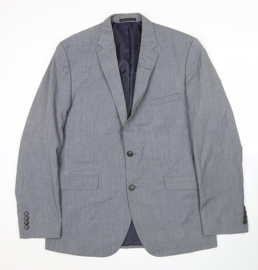 Mens UK Size 42 Burton Menswear Regular Grey Suit Jacket