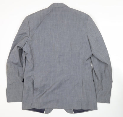Mens UK Size 42 Burton Menswear Regular Grey Suit Jacket