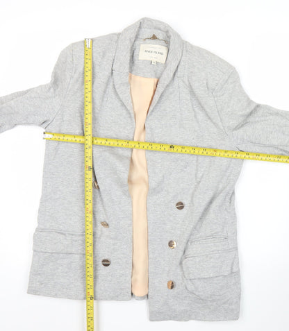 River Island Women’s Grey Blazer Jacket Size 10 Workwear
