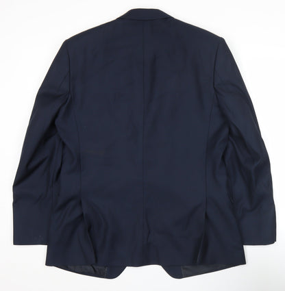 Burton London Men's Blue Slim Fit 42 Blazer Jacket