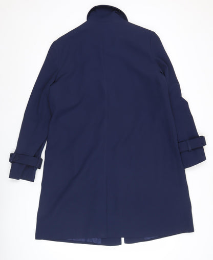 George Women’s Blue Mid-Length Overcoat Size 16 Polyester