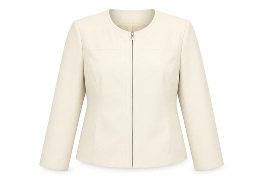 Wardrobe Essentials Women’s Beige Zip Jacket Size 16 Workwear