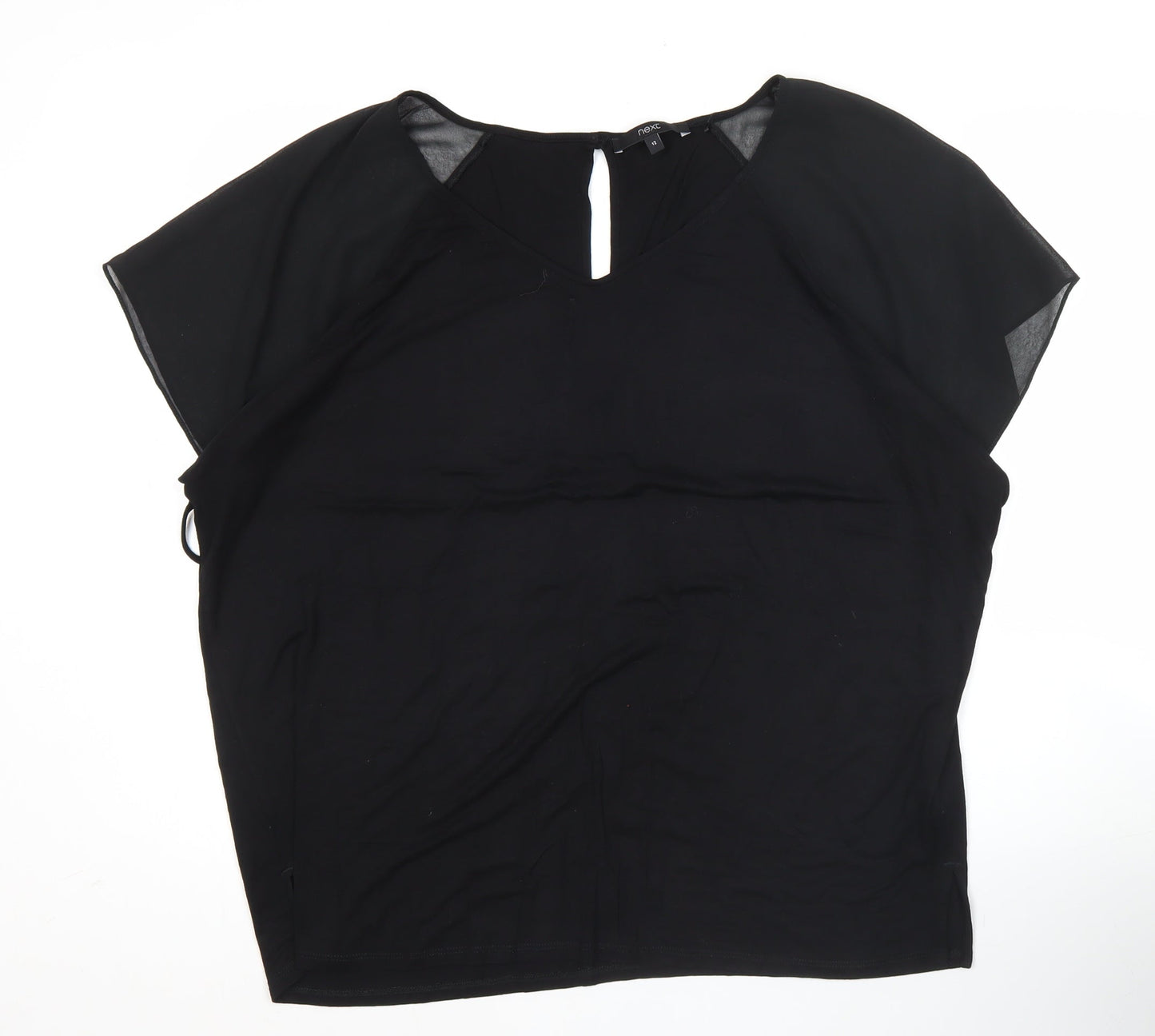 Womens UK Size 12 NEXT Black Basic Blouse