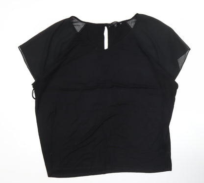 Womens UK Size 12 NEXT Black Basic Blouse