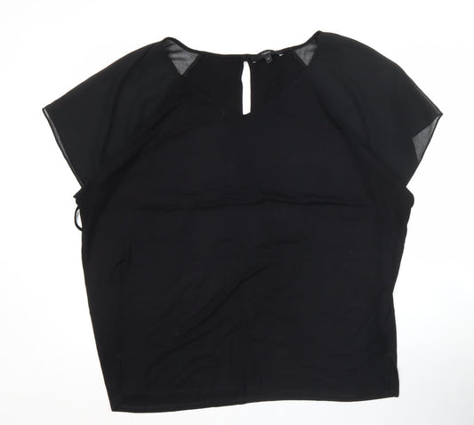 Womens UK Size 12 NEXT Black Basic Blouse