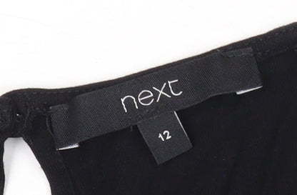 Womens UK Size 12 NEXT Black Basic Blouse