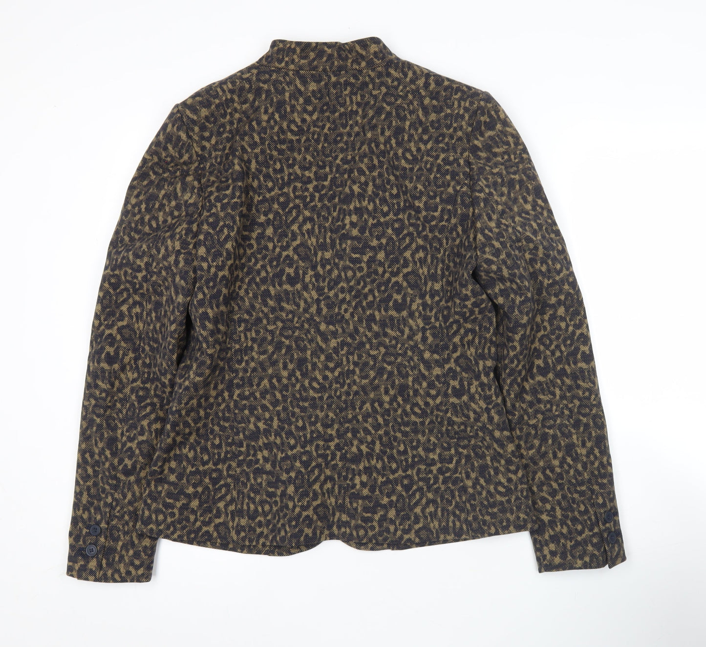 Sandwich Womens Brown Animal Print Blazer Size 12 Regular Fit