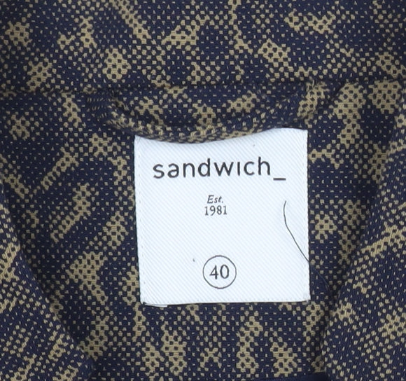 Sandwich Womens Brown Animal Print Blazer Size 12 Regular Fit