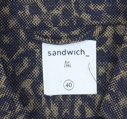 Sandwich Womens Brown Animal Print Blazer Size 12 Regular Fit