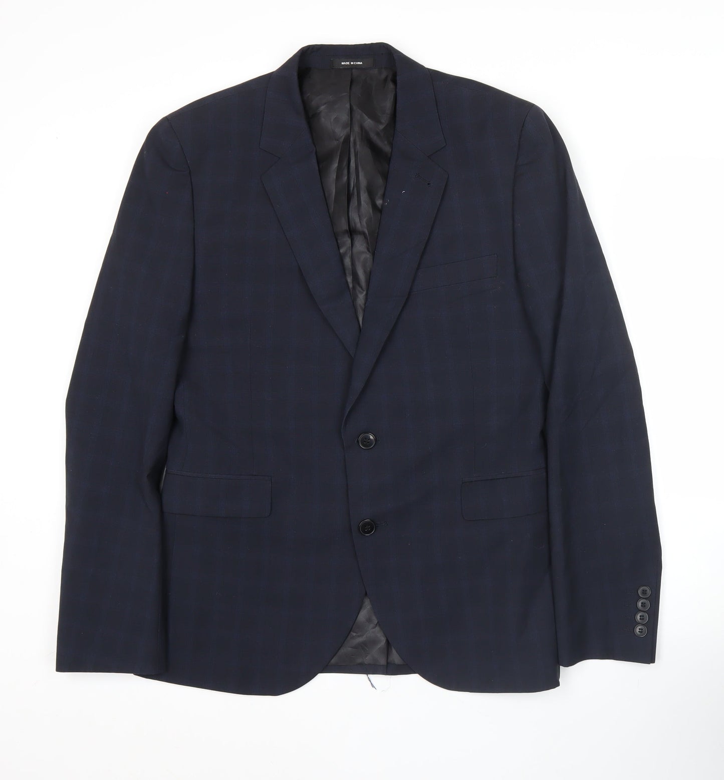 Cedar Wood State Men's Blue Check Slim Fit Blazer Jacket 40R