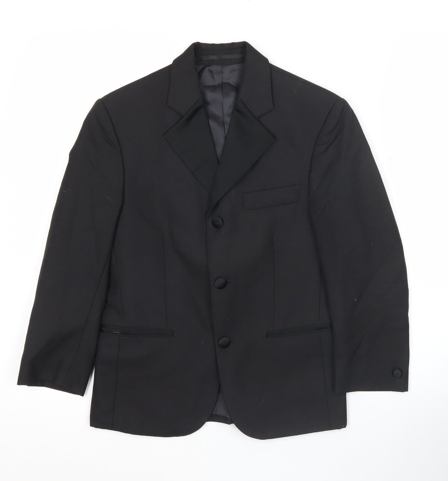 Young’s Formalwear Boys Black Shawl Lapel Tuxedo Blazer Jacket Size 24 in