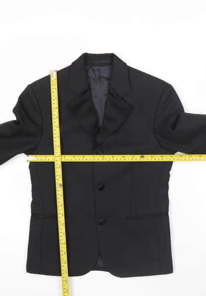 Young’s Formalwear Boys Black Shawl Lapel Tuxedo Blazer Jacket Size 24 in