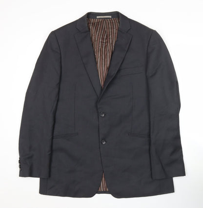 Peter Werth Men’s Black 40in Wool Blend Regular Fit Blazer Jacket