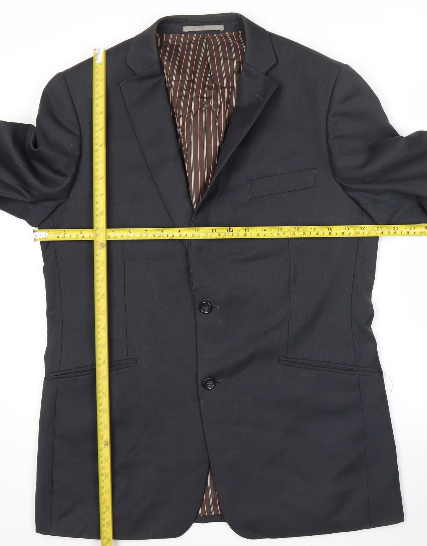 Peter Werth Men’s Black 40in Wool Blend Regular Fit Blazer Jacket