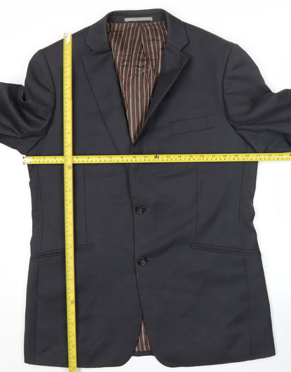 Peter Werth Men’s Black 40in Wool Blend Regular Fit Blazer Jacket