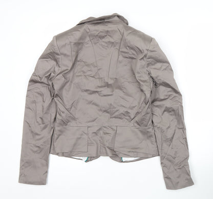 H&M Women’s Brown Blazer Size 10 Cotton Workwear Jacket