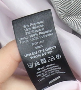 F&F Women Grey Size 16 Tailored Belted Blazer Jacket