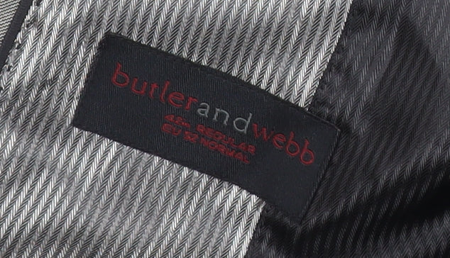Butler and Webb Men’s Grey 42 Regular Suit Jacket Business Formal