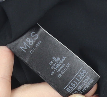 Marks and Spencer Womens Grey Check Pencil Skirt Size 8 Workwear