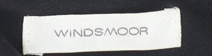 Windsmoor Women’s Black Grey Animal Print Wrap Dress Size 14
