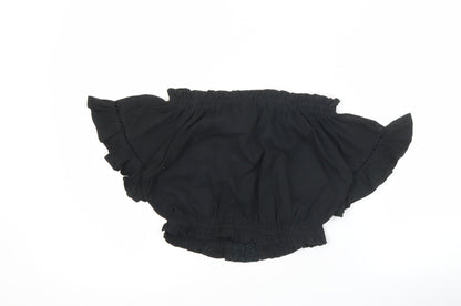 Womens UK Size 10 Select Black Cropped Blouse