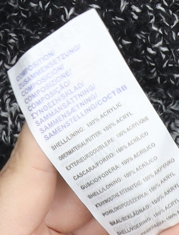 Soul Star Men’s Black Grey Striped Knit Pullover Jumper Size M