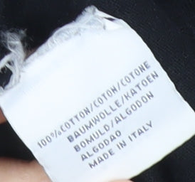 Ralph Lauren Men’s Black Striped Cotton Pullover Jumper L