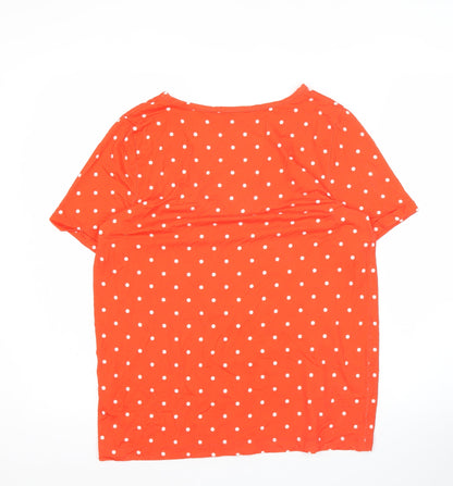 Womens UK Size 12 Sosandar Red Basic T-Shirt