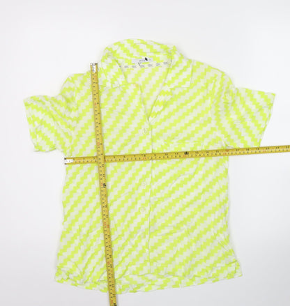 Womens UK Size XS EDC Yellow Basic Button-Up