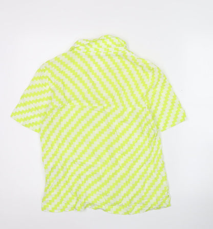 Womens UK Size XS EDC Yellow Basic Button-Up