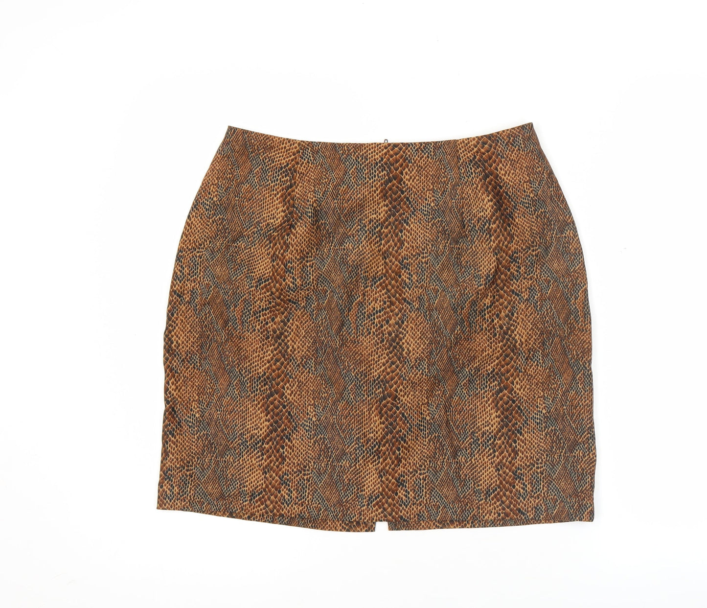 Briggs Petite Women's Brown Animal Print Pencil Skirt Size 10