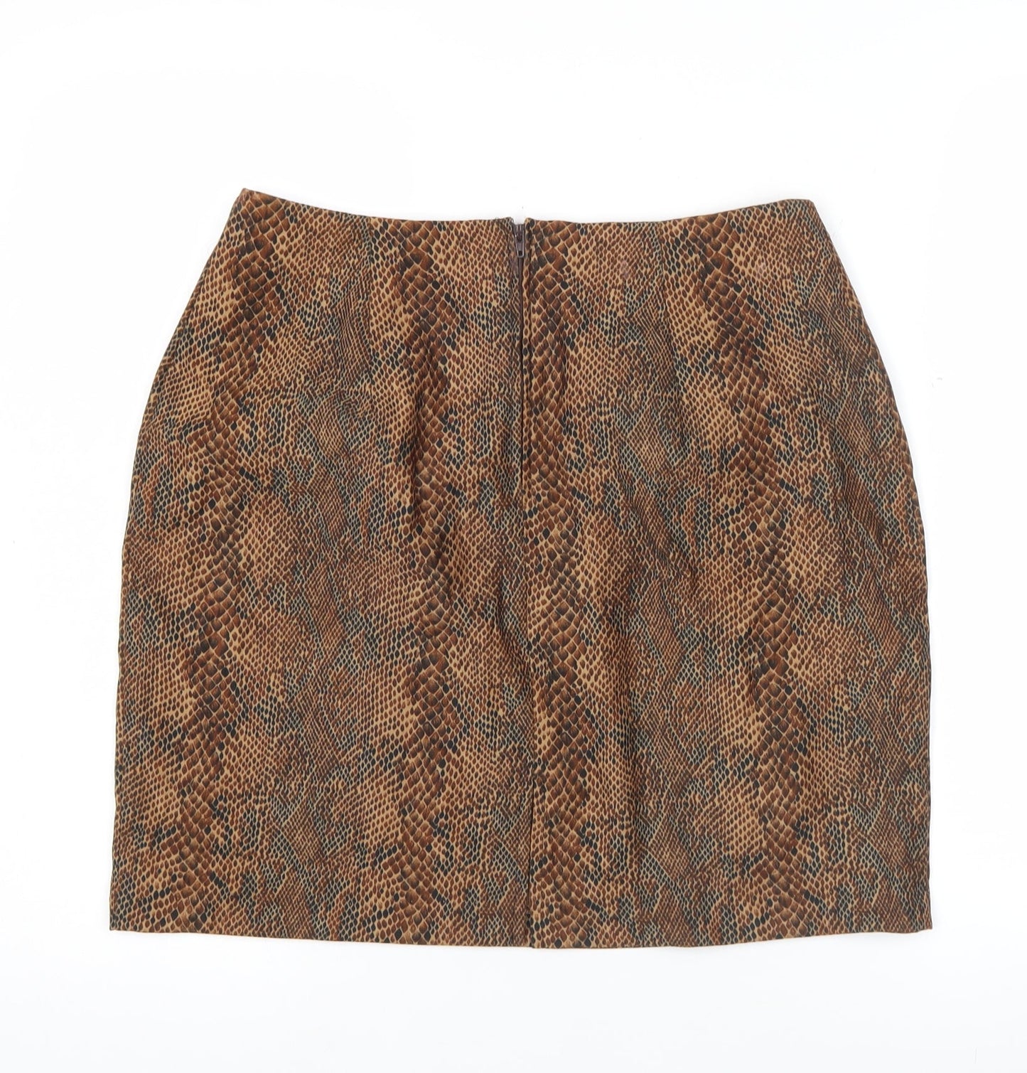 Briggs Petite Women's Brown Animal Print Pencil Skirt Size 10