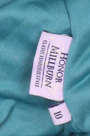 Honor Millburn Womens Blue Floral A-Line Knee Length Skirt Size 10