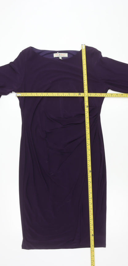 Dorothy Perkins Women’s Purple Sheath Dress Size 14 Beaded Cuff