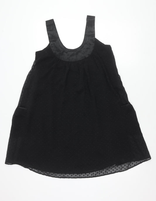 Miss Selfridge Womens Black Size 8 Halter Chiffon Blouse