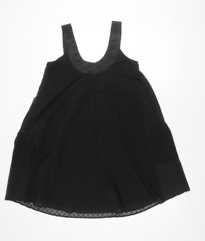 Miss Selfridge Womens Black Size 8 Halter Chiffon Blouse