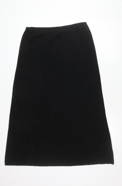Bloomingdale's Women Black Wool Pencil Skirt XL Workwear Business