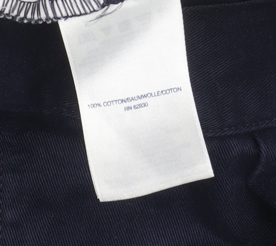 Lands' End Men's Blue Cotton Chino Trousers Size 38 Classic Fit